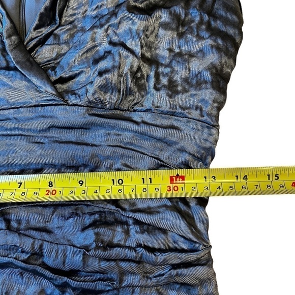 𝅺NICOLE Miller Ruched Cap Sleeve Dress EUC - Picture 5 of 11